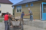 Het laatste overtollige materiaal wordt afgevoerd