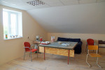 En dit is onze stamtafel! Met koffie...